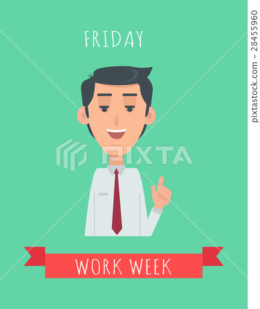Work Week Emotive Vector Concept In Flat Design Work Week Emotive Vector Concept In Flat Design 28455960