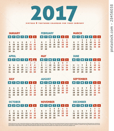 2017 Vintage Design Calendar 28456038