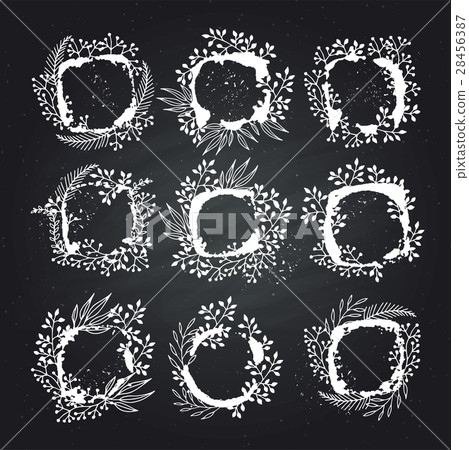 floral frames for text. Hand drawing 28456387