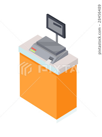 Electronic Market Scale. Scale Icon in Flat. Electronic Market Scale. Scale Icon in Flat. 28456489