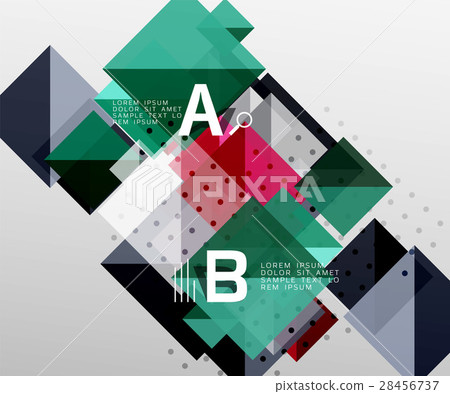 Modern square composition, abstract banner Modern square composition, abstract banner 28456737