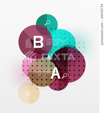 Vector circle bubbles modern geometric background 28456754