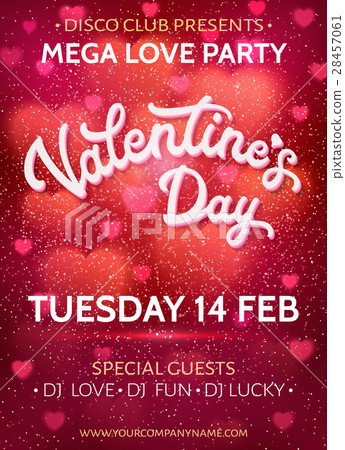 Valentines Day background or banner template with 28457061