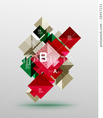 Modern square composition, abstract banner Modern square composition, abstract banner 28457131