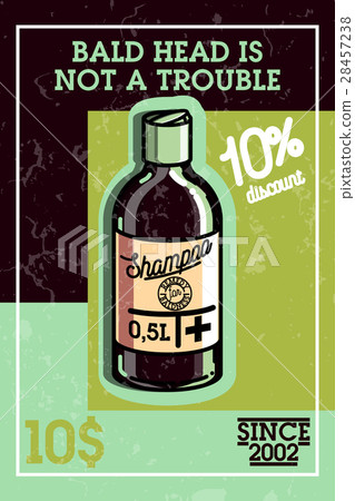 Color vintage remedy for baldness banner Color vintage remedy for baldness banner 28457238