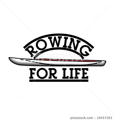 Color vintage rowing emblem Color vintage rowing emblem 28457263