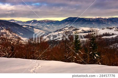 sunrise in winter mountains sunrise in winter mountains 28457776