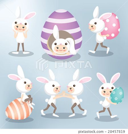 cute girls wearing bunny costumes 28457819