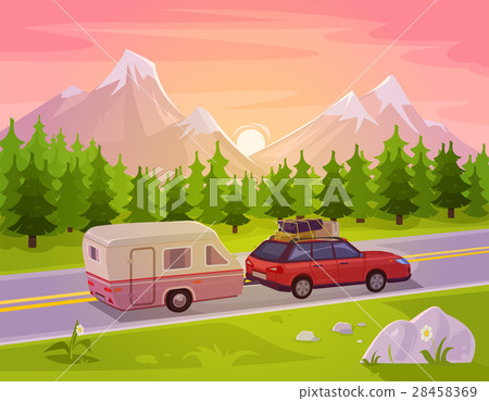 illustration of a mountain landscape 28458369