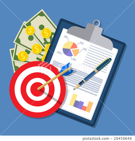 clipboard with financial reports and pen. clipboard with financial reports and pen. 28458648