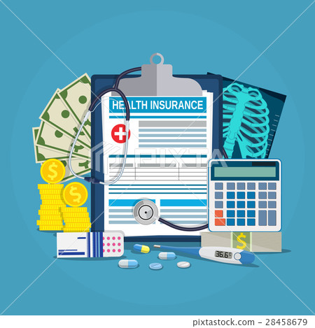 Health insurance calculation concept Health insurance calculation concept 28458679