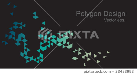 Triangle design green yellow color tone. 28458998
