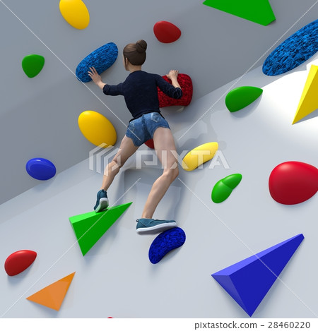 Bouldering image perming3DCG插圖素材 28460220