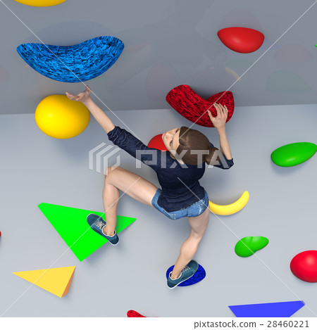 Bouldering image perming3DCG插圖素材 28460221
