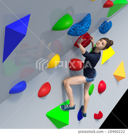 Bouldering image perming3DCG插圖素材 28460222