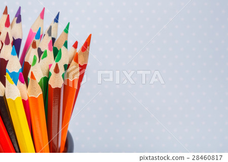 different pencils on the light in point background 28460817