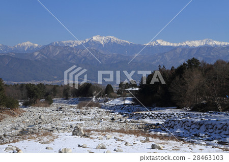 Shinshu Komagane Highland的南阿爾卑斯山景觀 28463103