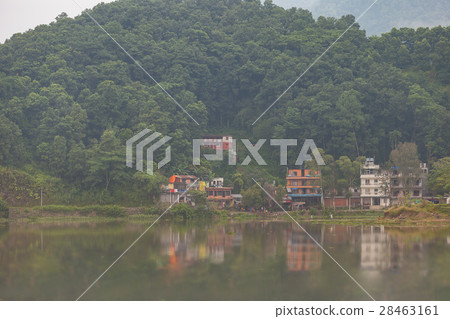 The lake Fewa with cloudy scene, Pokhara, Nepal 28463161