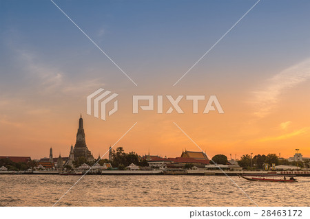 Wat Arun is Temple in Bangkok, Thailand. 28463172