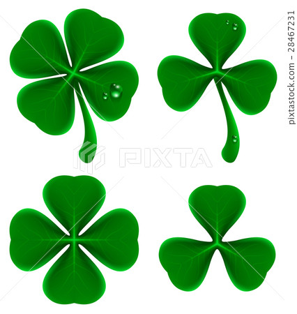 Set of green leaves of clover. Shamrock and Set of green leaves of clover. Shamrock and 28467231
