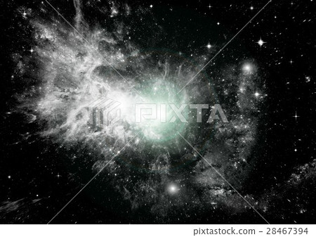 Stars, dust and gas nebula in a far galaxy Stars, dust and gas nebula in a far galaxy 28467394