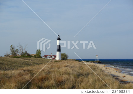 Big Sable Point Lighthouse in dunes, built in 1867 28468284