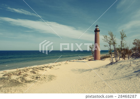 Little Sable Point Lighthouse in dunes 28468287