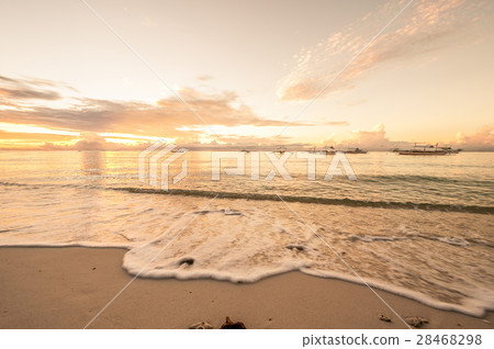 Tropical beach sunset at Philippines 28468298