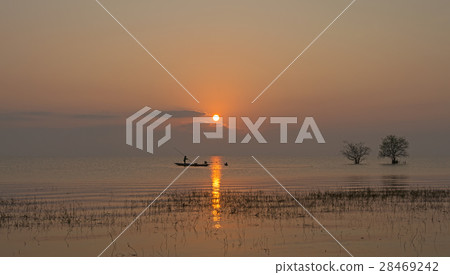 Sunrise at Pakpra, Songkhla lake, Thailand. Sunrise at Pakpra, Songkhla lake, Thailand. 28469242