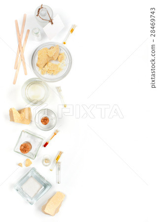 Background with ingredients for natural cosmetic 28469743