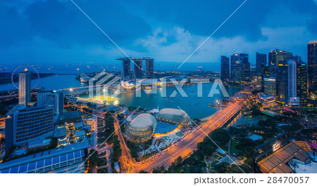 Cityscape of Singapore and Marina bay sand Cityscape of Singapore and Marina bay sand 28470057