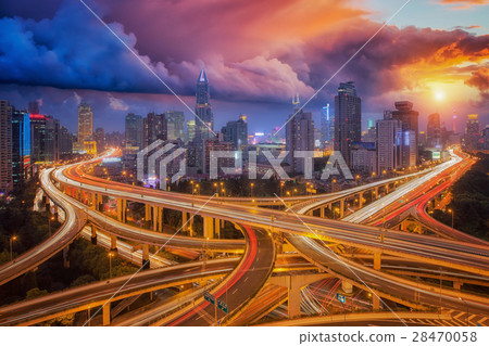 super highway in shanghai city super highway in shanghai city 28470058