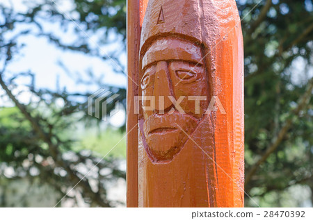 The statue of the guard, carved from pine The statue of the guard, carved from pine 28470392