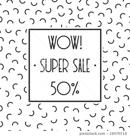 Super sale memphis banner template design for shop 28470518