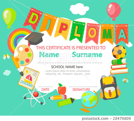 Diploma certificate background. 28470809