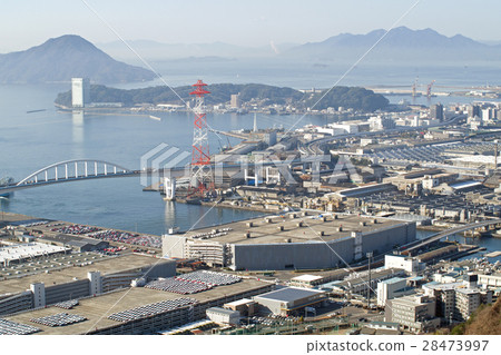 Industrial area in Hiroshima Minami Ward and Hiroshima Bay Industrial area in Hiroshima Minami Ward and Hiroshima Bay 28473997
