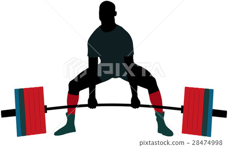 powerlifter exercise barbell deadlift 28474998