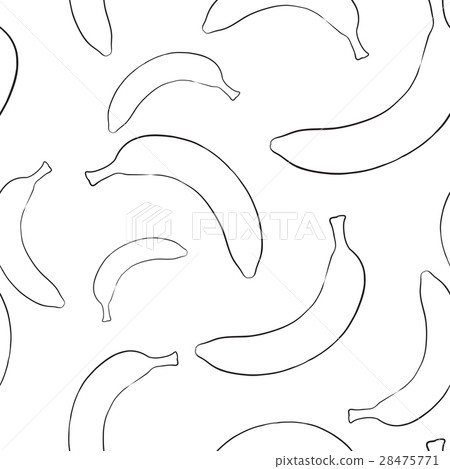 Banana outline seamless background 28475771