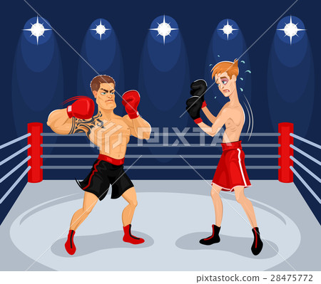Vector illustration of boxers in the ring. 28475772