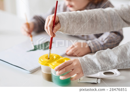 Talented creative children doing art together 28476851