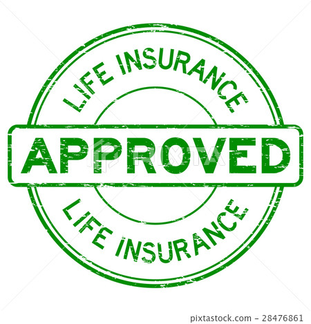 Grunge green life insurance approved rubber stamp Grunge green life insurance approved rubber stamp 28476861