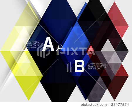 Transparent triangle tiles banner 28477874