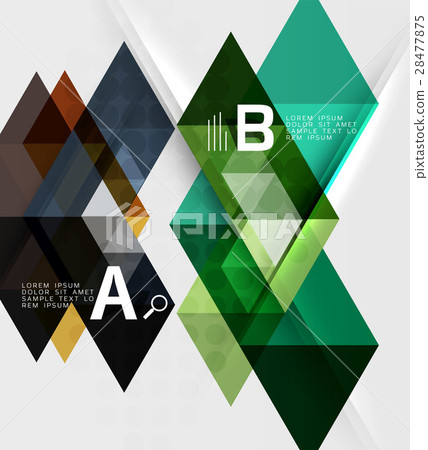 Transparent triangle tiles banner 28477875