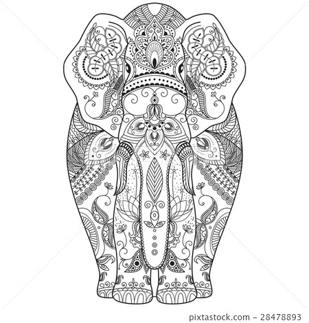 Poster with patterned elephant Poster with patterned elephant 28478893