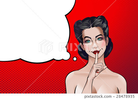 Vector Pop Art illustration of a young girl Vector Pop Art illustration of a young girl 28478935