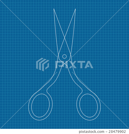 Scissors. Contour outline - Stock Illustration [28479902] - PIXTA