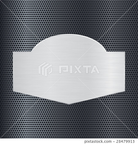 Steel plate on perforated background Steel plate on perforated background 28479913