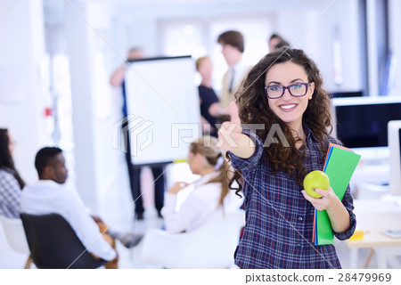 business, startup and people concept - happy business, startup and people concept - happy 28479969