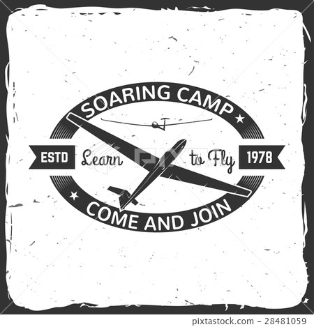 Vector Soaring camp retro badge. 28481059