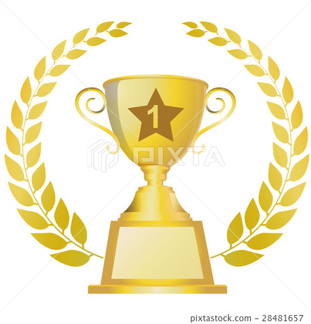 優勝者杯 插圖素材 圖庫